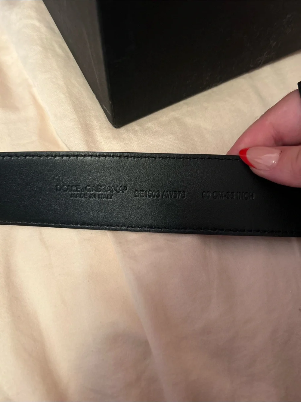 Dolce & Gabbana Black Leather Belt with Gold DG Buckle